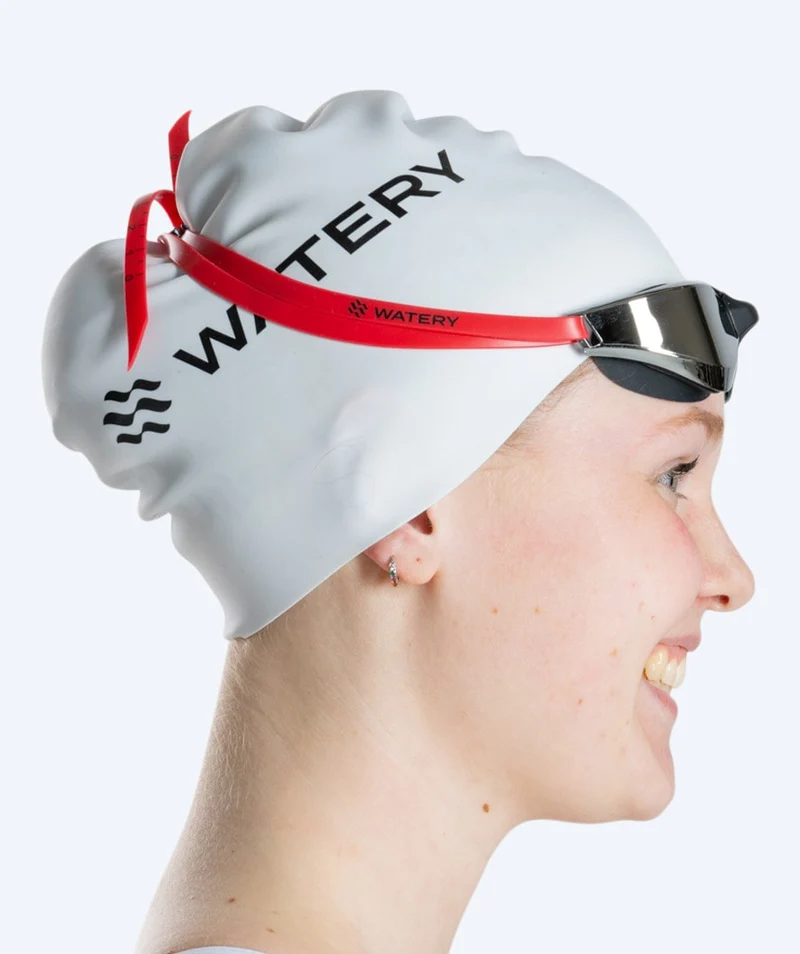 Watery Schwimmbrille - Instinct Mirror - Rot/Silber