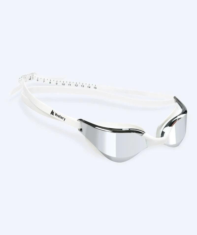 Watery Schwimmbrille - Instinct Mirror - Weiß/Silber