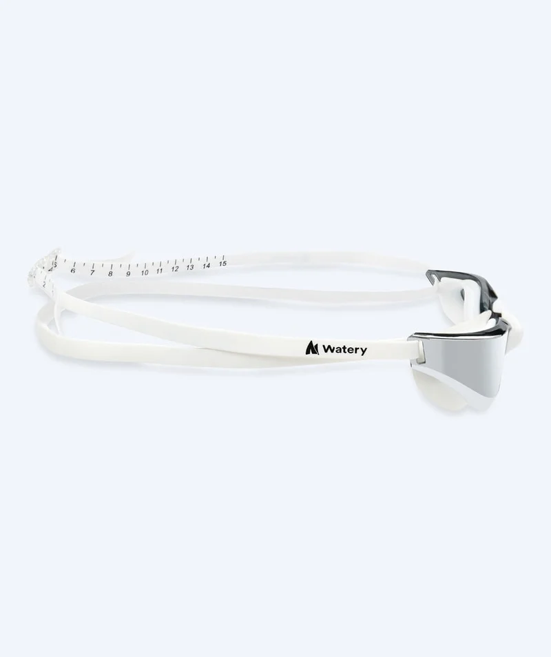 Watery Schwimmbrille - Instinct Mirror - Weiß/Silber