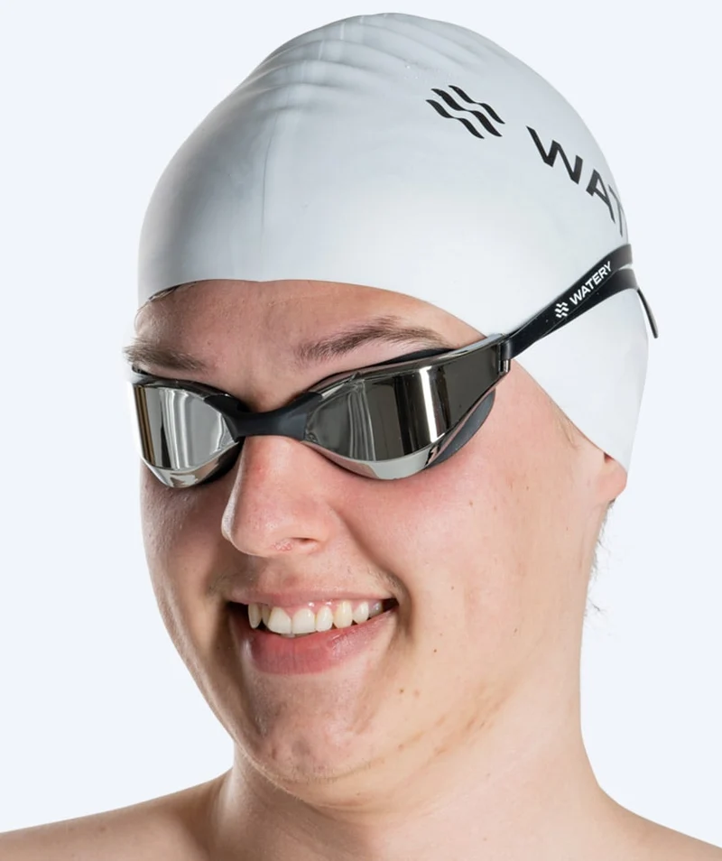 Watery Schwimmbrille - Instinct Mirror - Schwarz/Silber