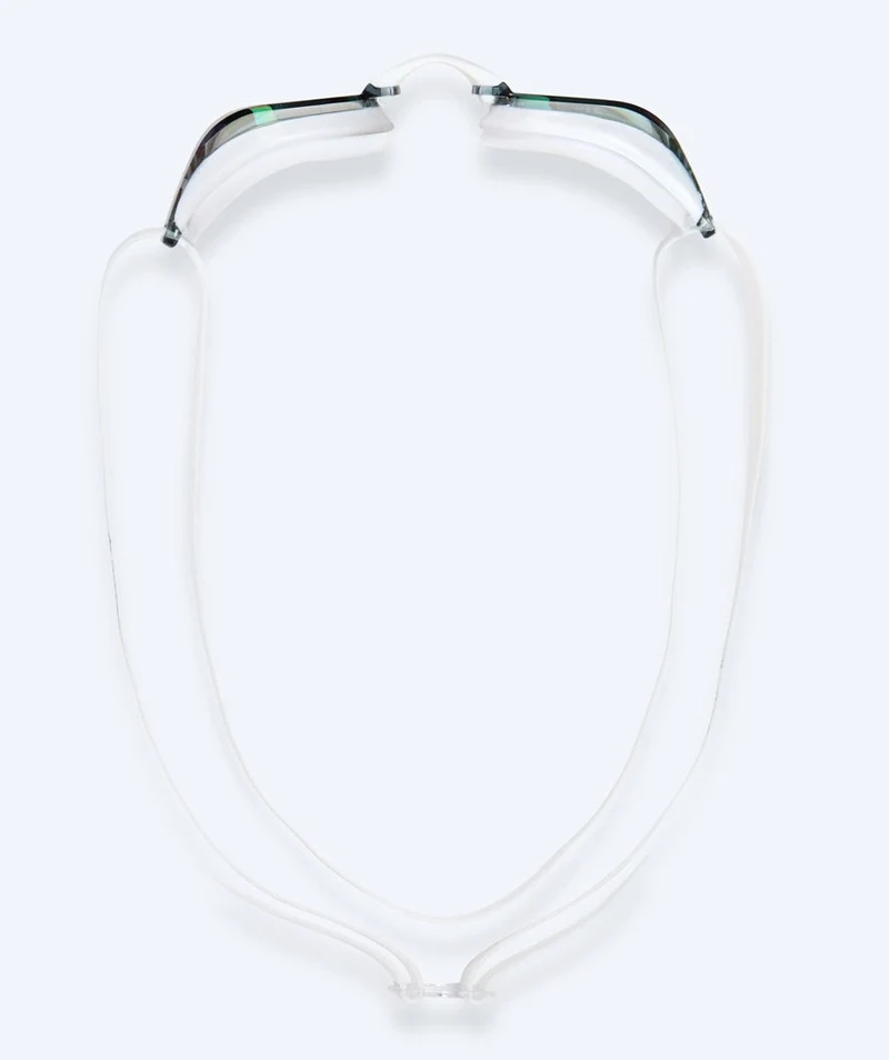 Watery Elite Schwimmbrillen - Poseidon Mirror - Weiß/Blau