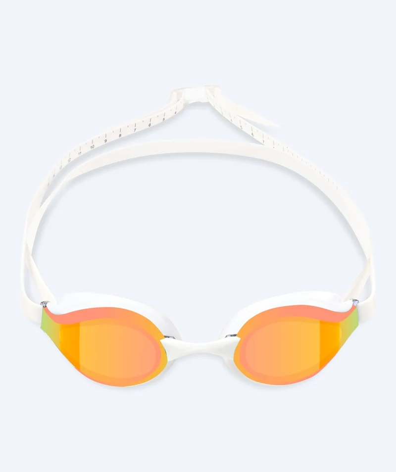 Watery Elite Schwimmbrillen - Poseidon Mirror - Weiß/Gold