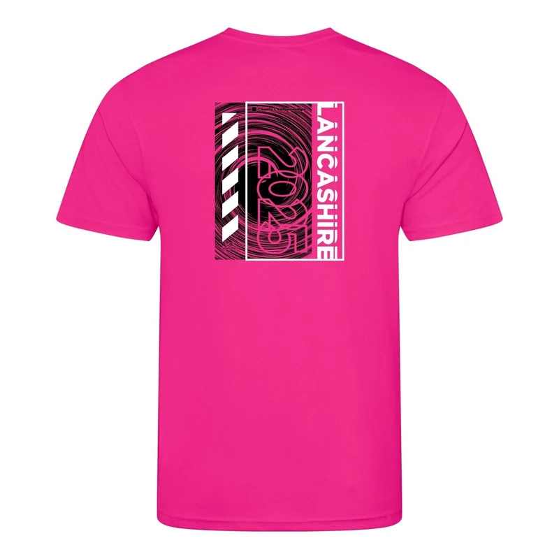 Lancashire County ASA County Championships 2025 T-Shirt - Hyper Pink