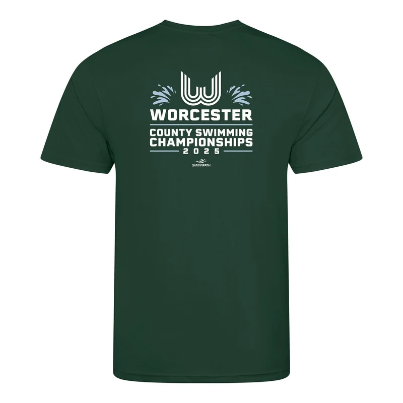 Worcester County ASA County Championships 2025 T-Shirt - Bottle Green