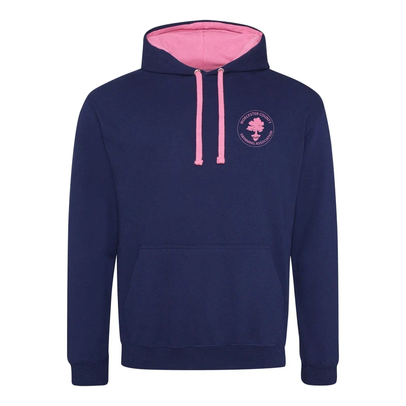 Worcester County ASA County Championships 2025 Hoodie - Oxford Navy / Candyfloss Pink