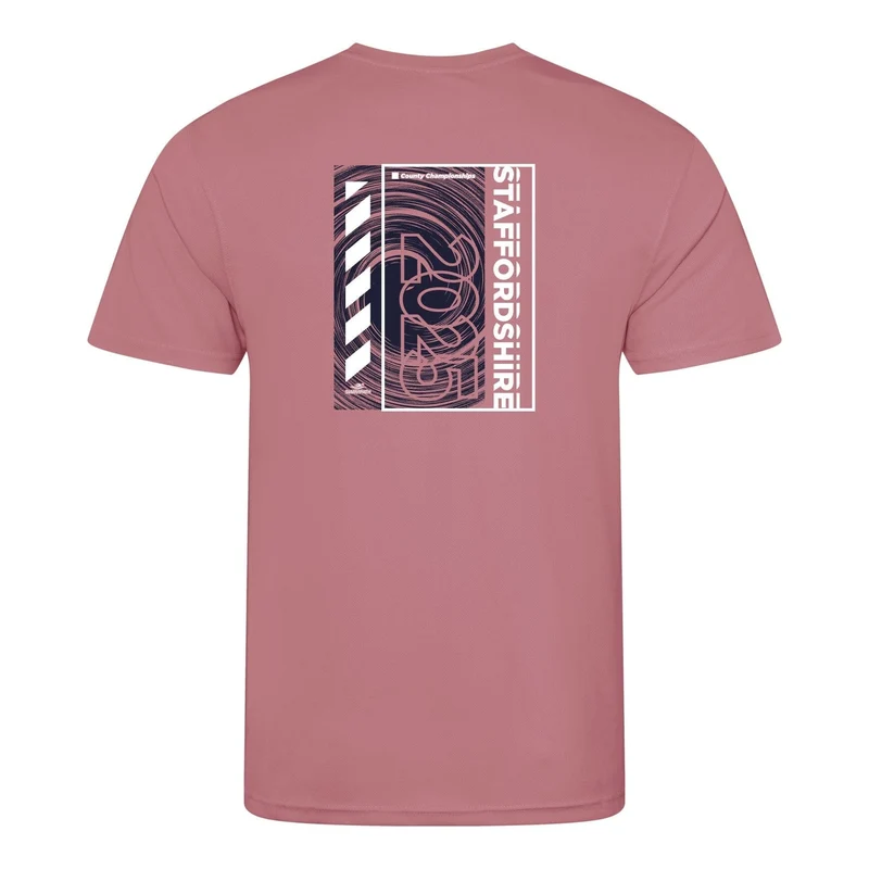 Staffordshire County ASA County Championships 2025 T-Shirt - Dusty Pink