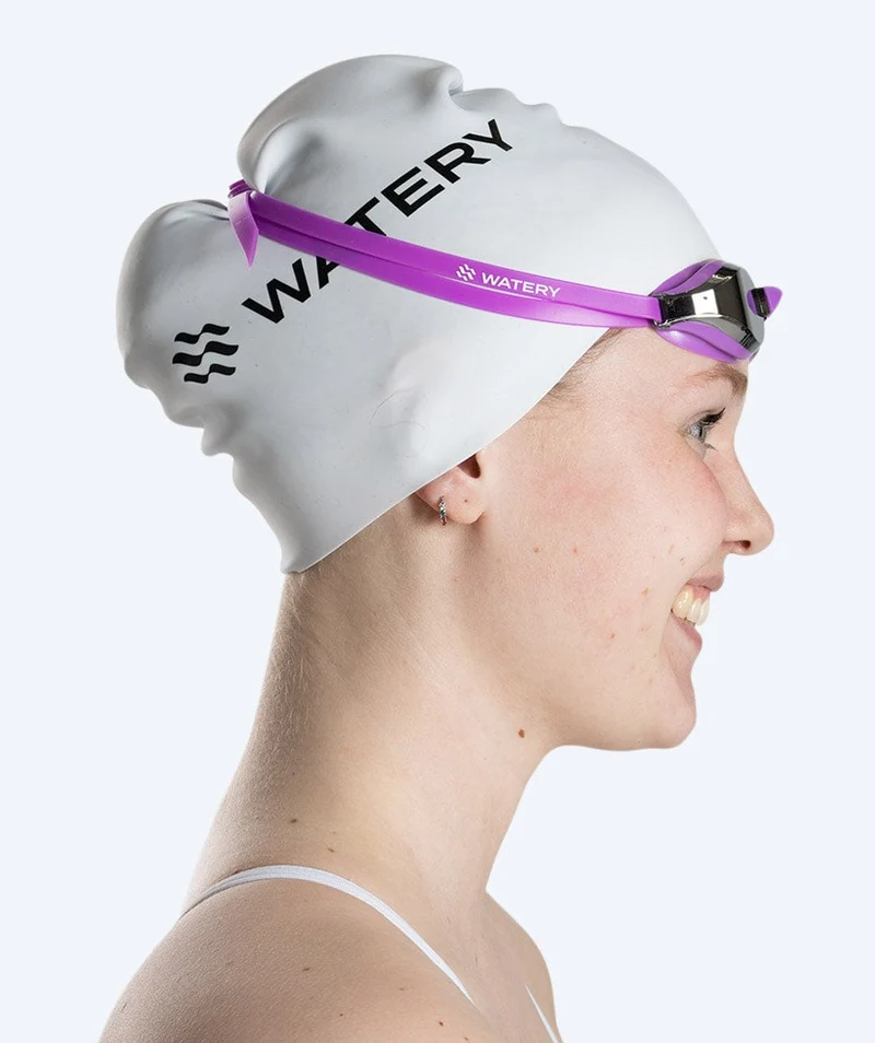 Watery Elite Schwimmbrillen - Poseidon Mirror - Lila/Silber