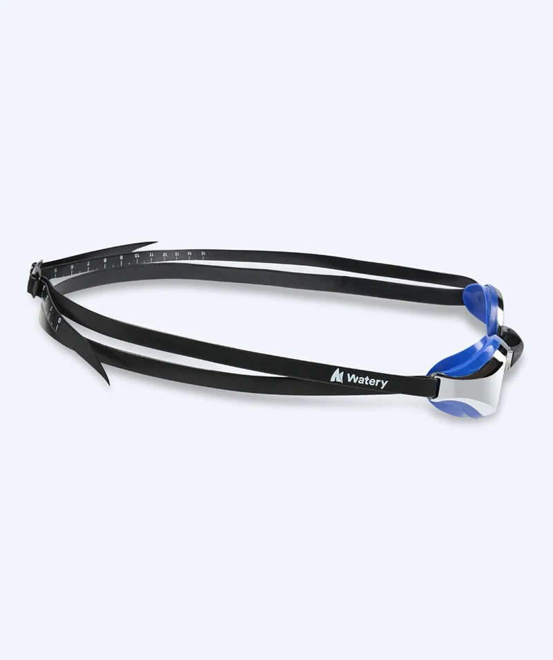 Watery Elite Schwimmbrillen - Poseidon Mirror - Blau/Silber