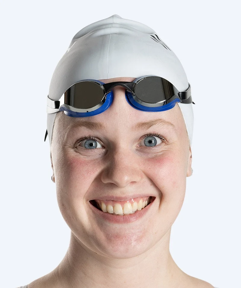 Watery Elite Schwimmbrillen - Poseidon Mirror - Blau/Silber