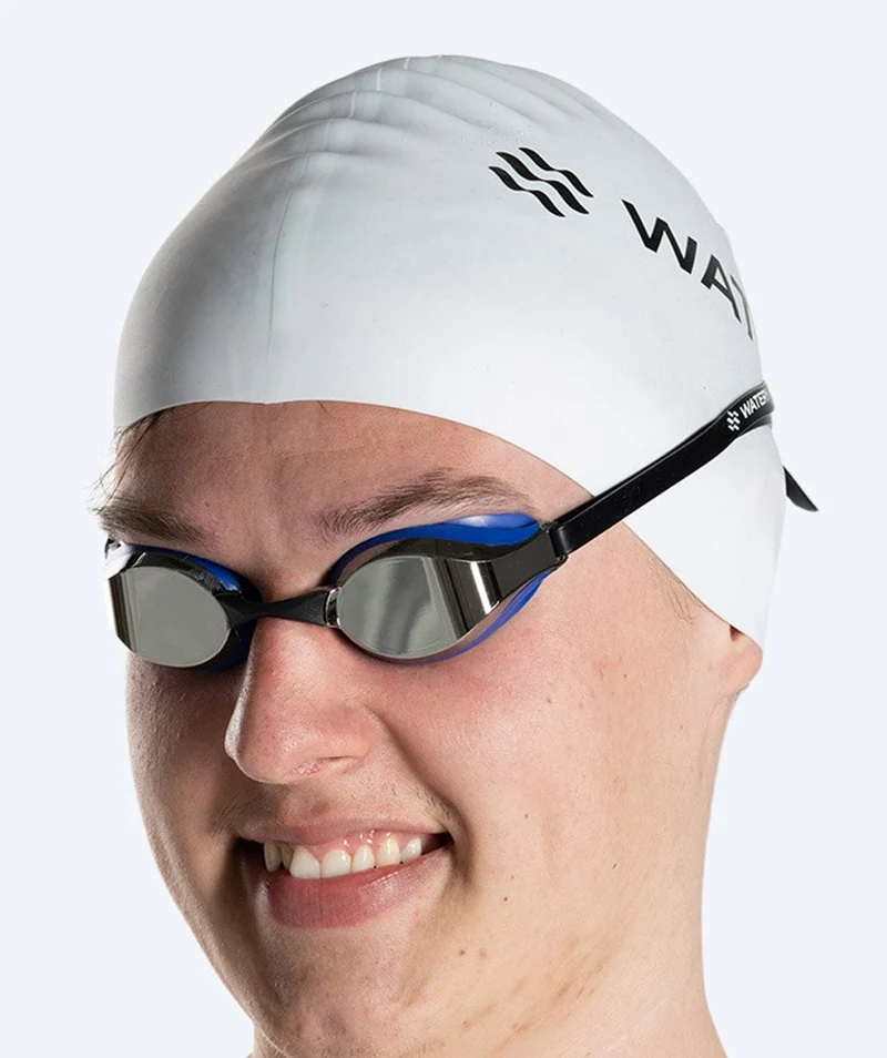 Watery Elite Schwimmbrillen - Poseidon Mirror - Blau/Silber