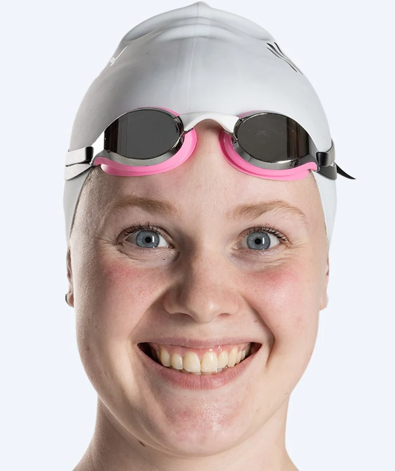 Watery Elite Schwimmbrillen - Poseidon Mirror - Rosa/Silber