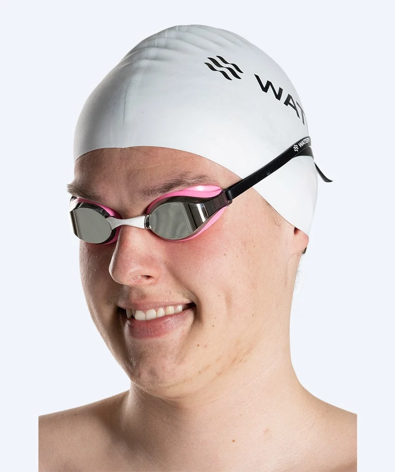 Watery Elite Schwimmbrillen - Poseidon Mirror - Rosa/Silber