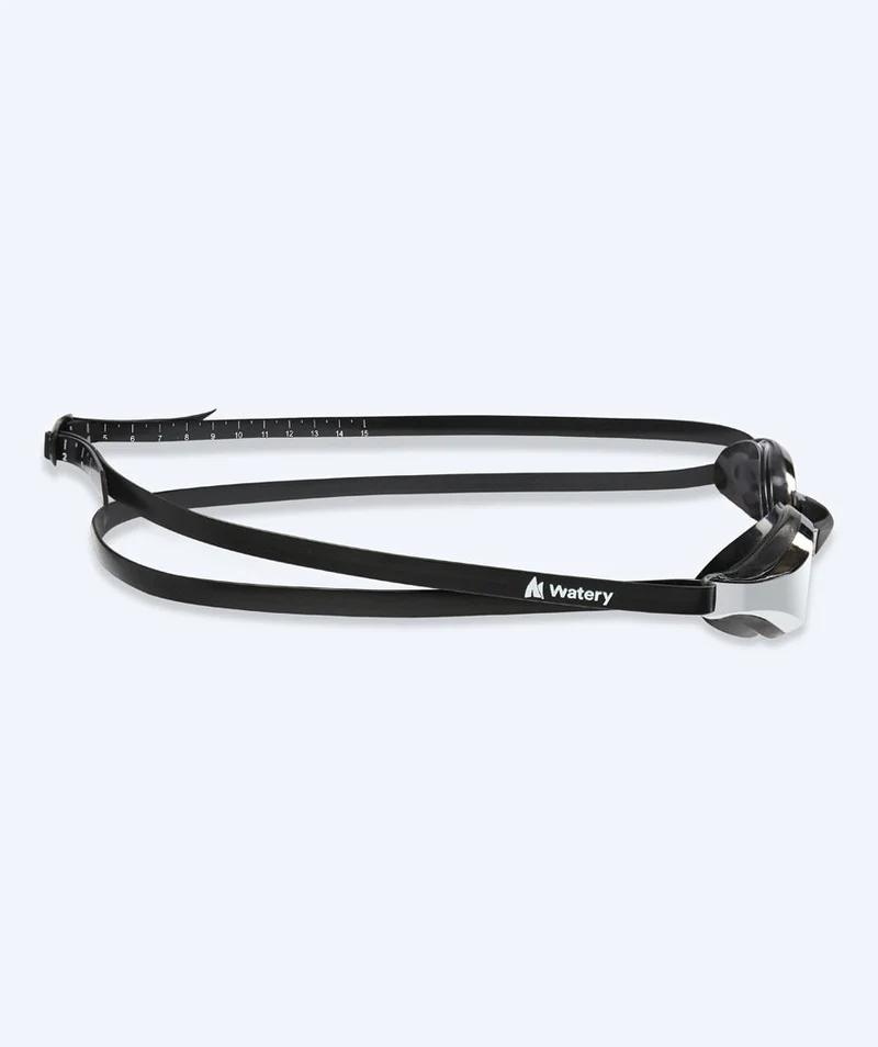 Watery Elite Schwimmbrillen - Poseidon Mirror - Schwarz/Silber