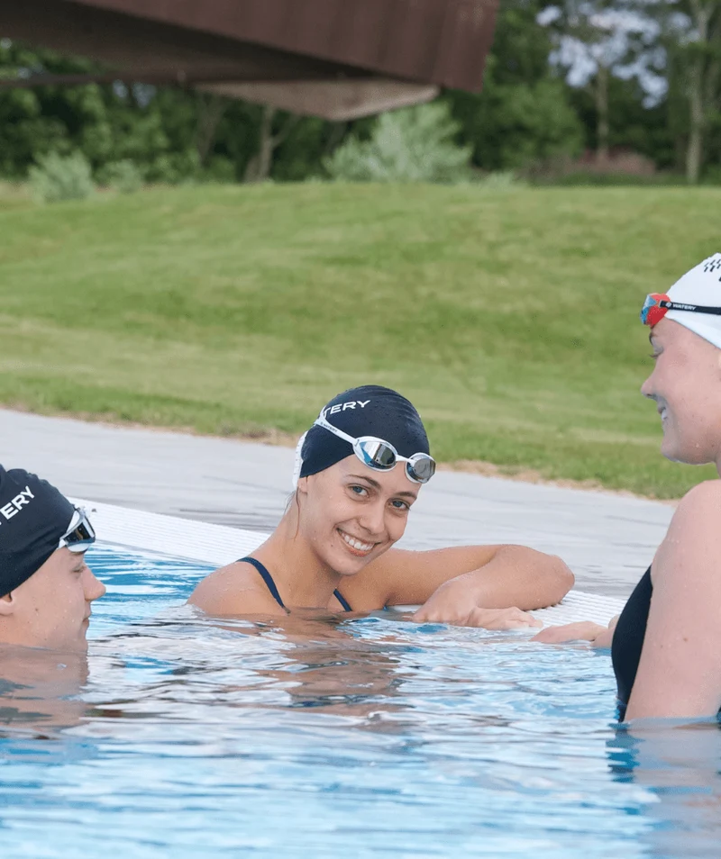 Watery Elite Schwimmbrillen - Poseidon Mirror - Weiß/Silber