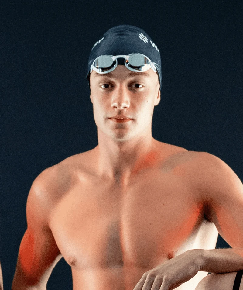 Watery Elite Schwimmbrillen - Poseidon Mirror - Weiß/Silber