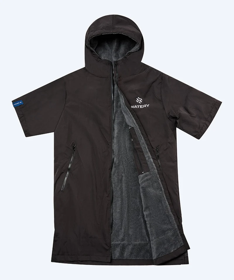 Watery Surf Poncho - Waterproof - Schwarz