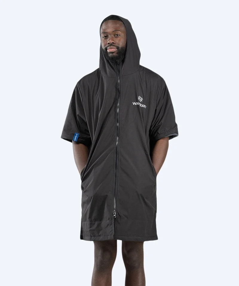 Watery Surf Poncho - Waterproof - Schwarz