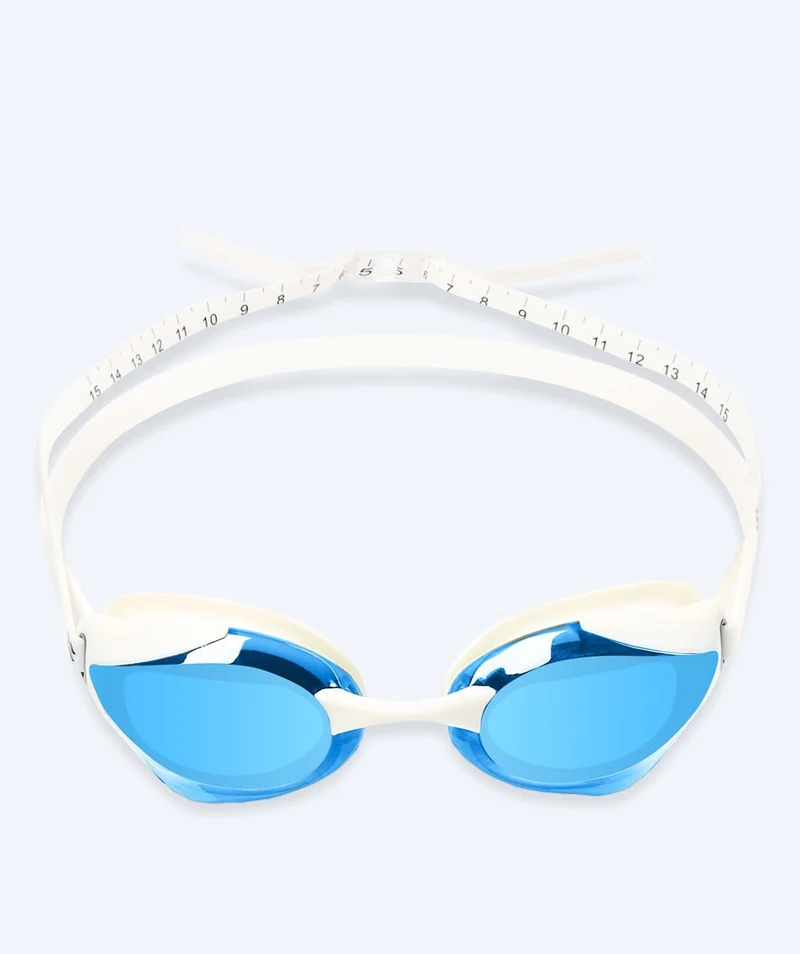 Watery Elite Schwimmbrillen - Poseidon Ultra Mirror - Weiß/Blau