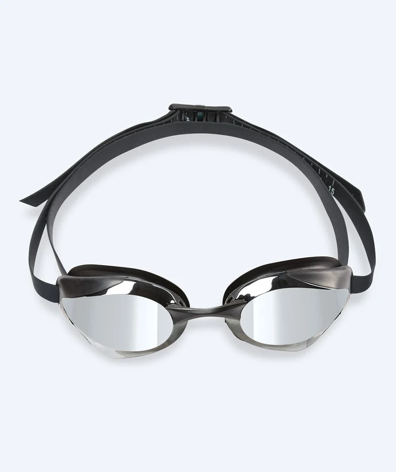 Watery Elite Schwimmbrillen - Poseidon Ultra Mirror - Schwarz/Silber