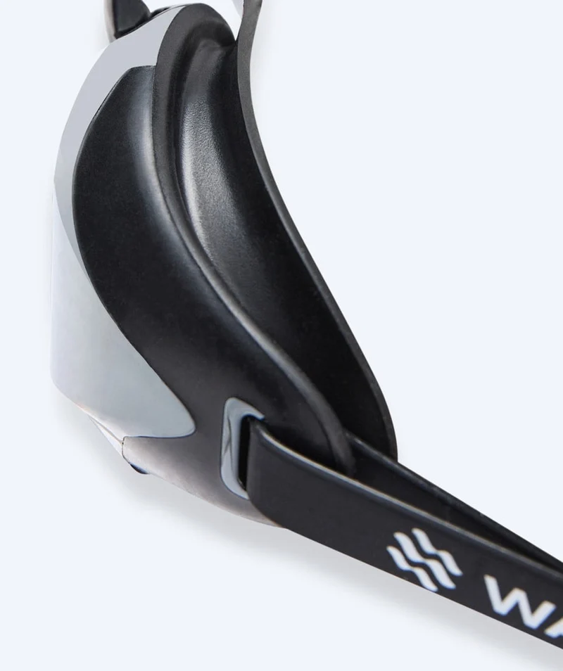 Watery Elite Schwimmbrillen - Poseidon Ultra Mirror - Schwarz/Silber