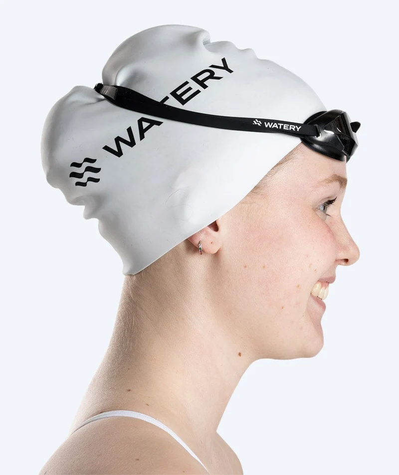 Watery Elite Schwimmbrillen - Poseidon Ultra Mirror - Schwarz/Silber