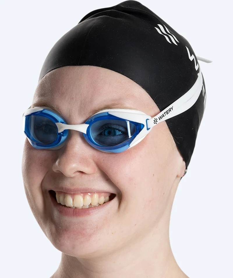 Watery Elite Schwimmbrillen - Poseidon Ultra - Weiß/Blau
