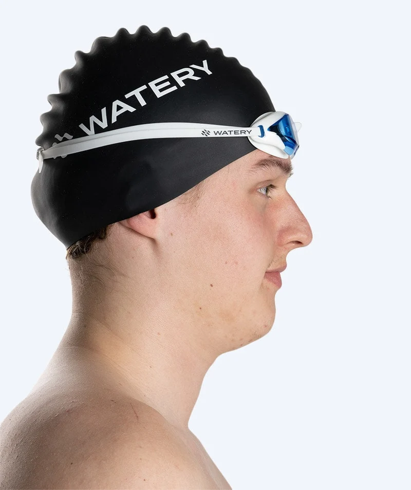 Watery Elite Schwimmbrillen - Poseidon Ultra - Weiß/Blau