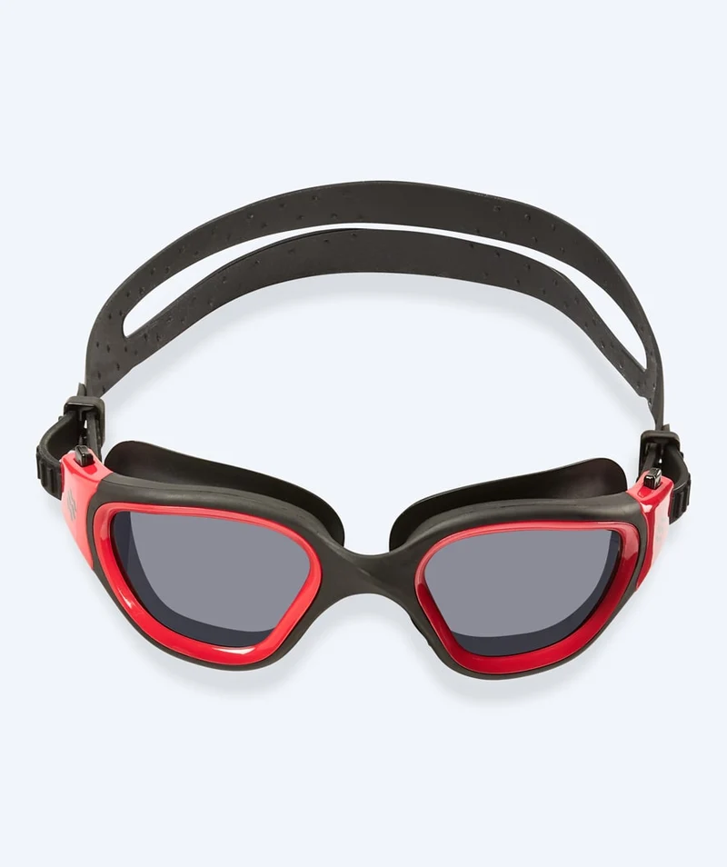 Watery Schwimmbrille für Freizeitschwimmer - Raven Active - Schwarz/Rot 1.0