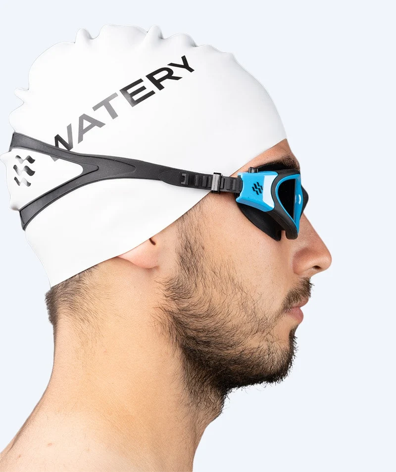 Watery Schwimmbrille für Freizeitschwimmer - Raven Active - Schwarz/Blau 1.0