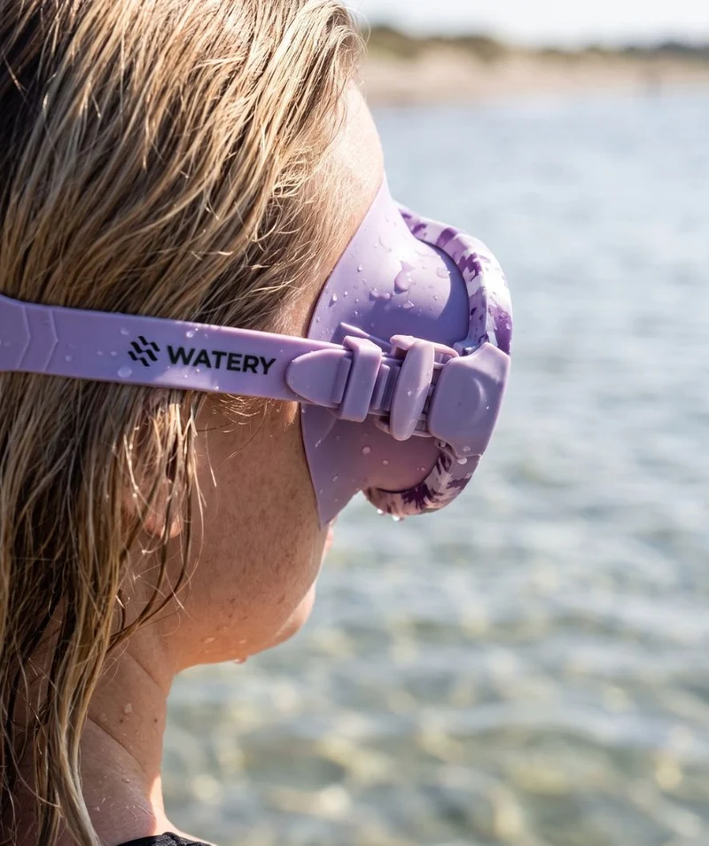 Watery Tauchmaske für Erwachsene (ab 12 Jahre) - Rudder Camo - Lila