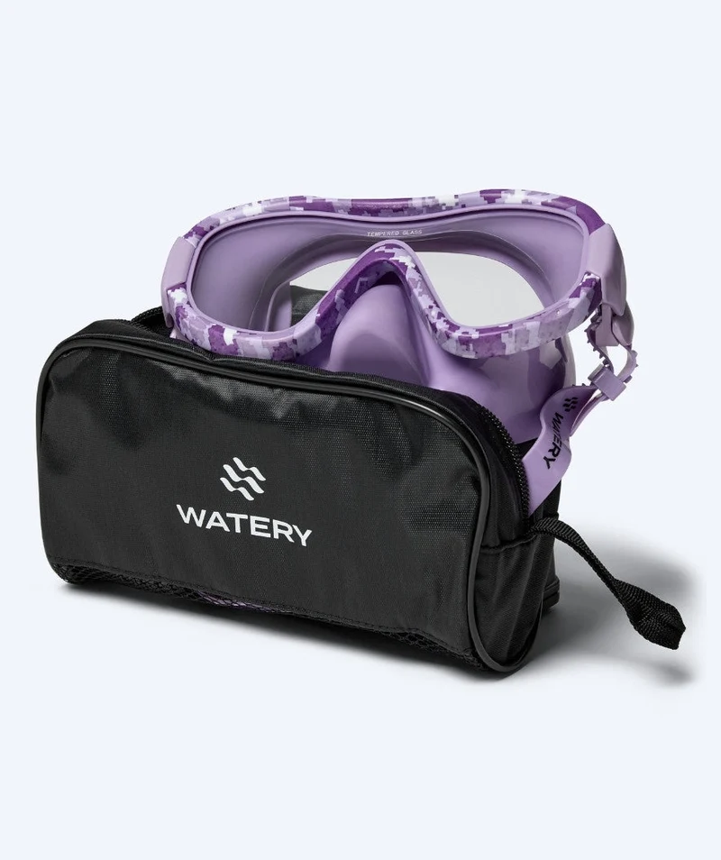 Watery Tauchmaske für Erwachsene (ab 12 Jahre) - Rudder Camo - Lila