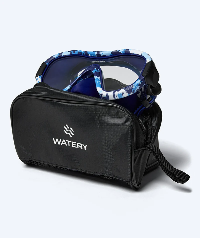Watery Tauchmaske für Erwachsene (ab 12 Jahre) - Rudder Camo - Dunkelblau