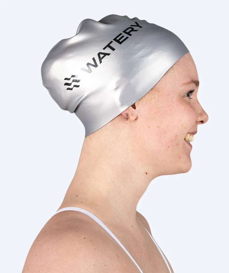 Watery Badekappe (ab 10 Jahre) - Signature - Silber