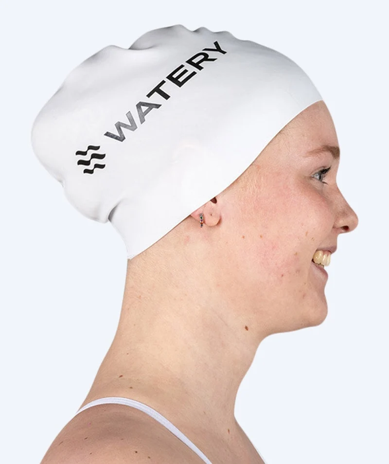 Watery Badekappe (ab 10 Jahre) - Signature - Weiß