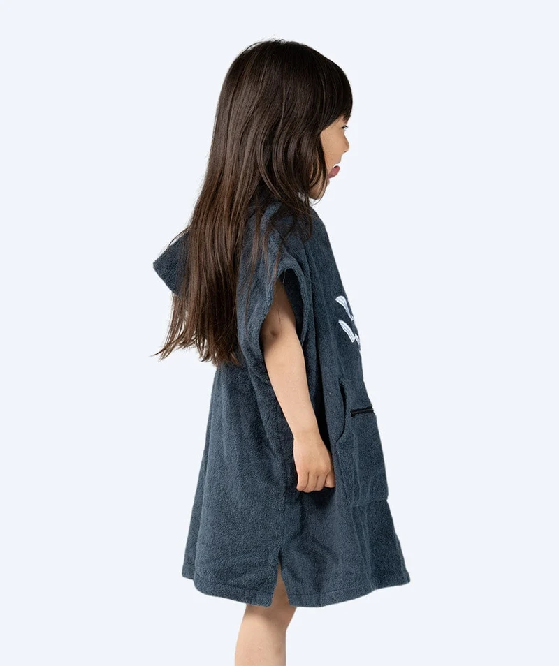 Watery Badeponcho für Kinder (1-6) - Baumwolle - Dunkelblau