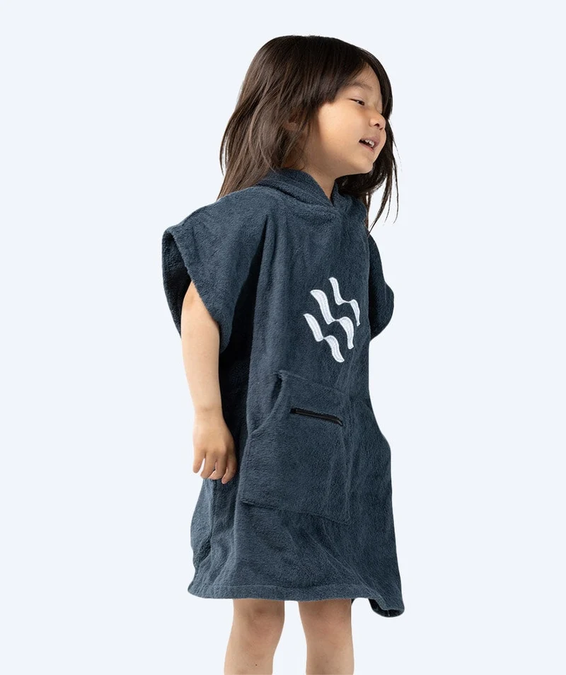 Watery Badeponcho für Kinder (1-6) - Baumwolle - Dunkelblau