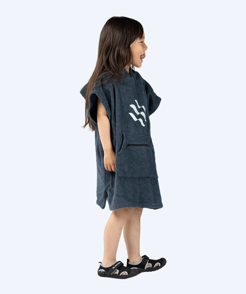 Watery Badeponcho für Kinder (1-6) - Baumwolle - Dunkelblau