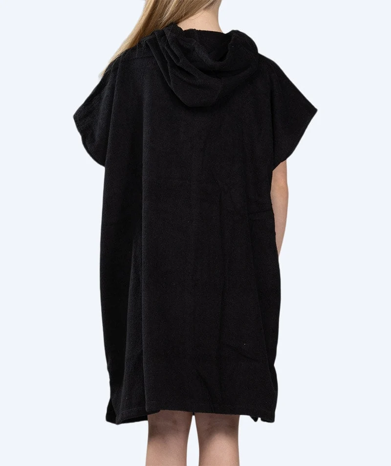 Watery Badeponcho für Junioren (6-15) - Baumwolle - Schwarz