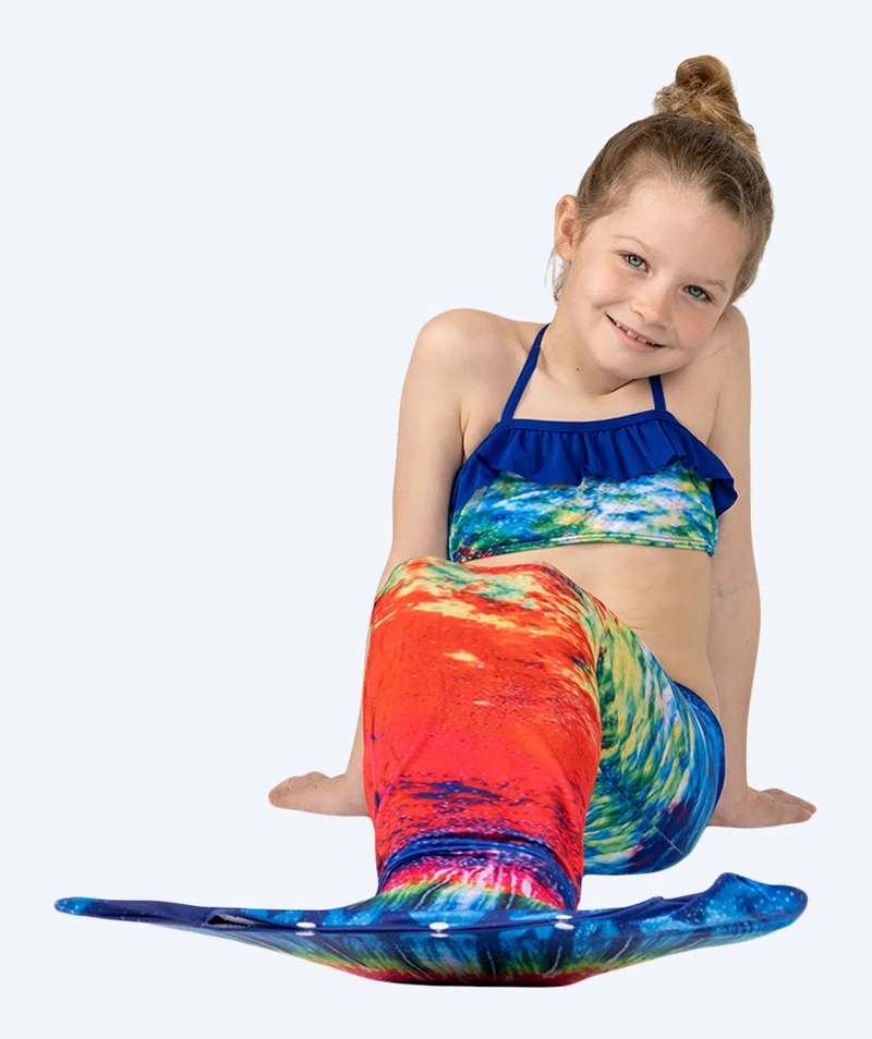 Watery Meerjungfrau Bikini Top für Mädchen - Rainbow Bloom