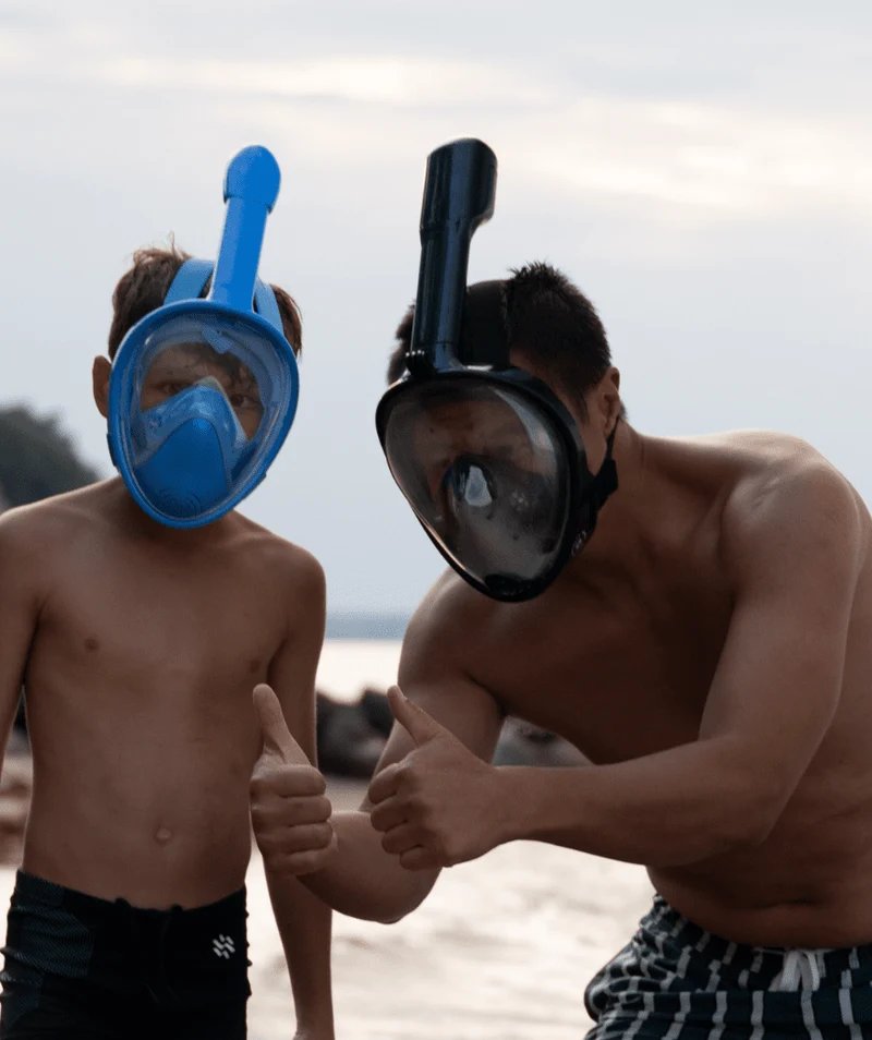 Watery Vollgesichtstauchmaske für Erwachsene - Oxygen - Schwarz