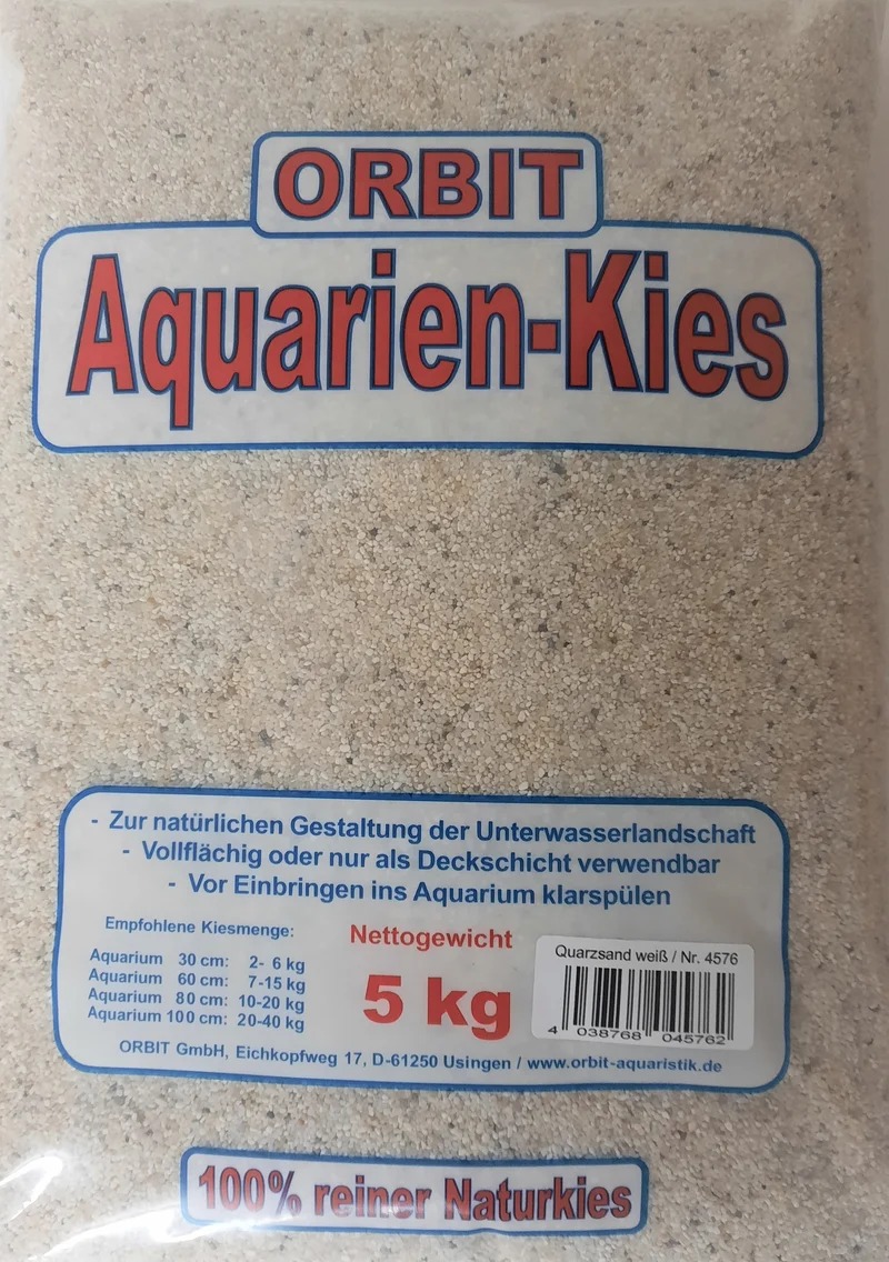 Orbit Natur Quarz-Sand weiß fein 0,7-1,2mm 5kg