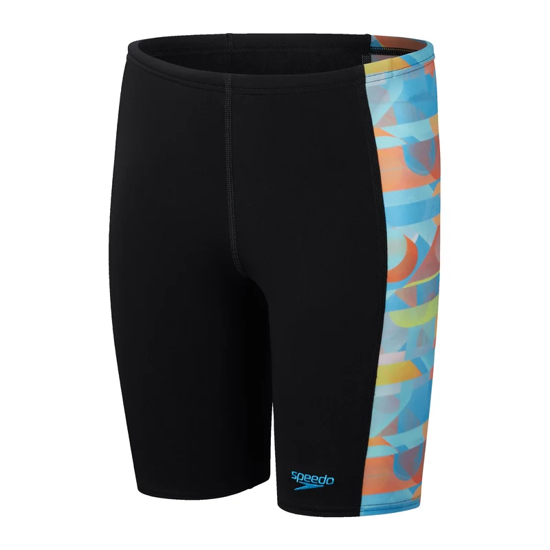 Speedo Junior Boys' Digital Panel Jammer - Black/Blue