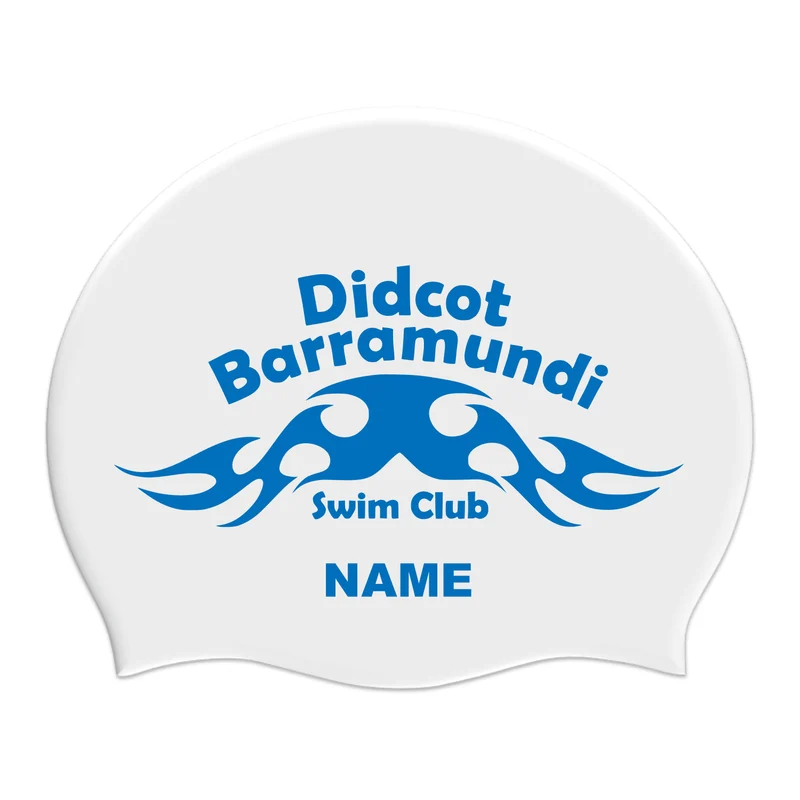 Didcot Barramundi Swim Club Silicone Suede Swimming Cap - Named