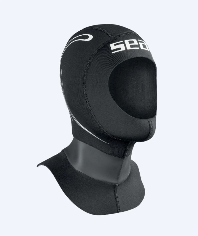 SEAC Neopren Kopfhaube zum Tauchen - Tekno - Schwarz