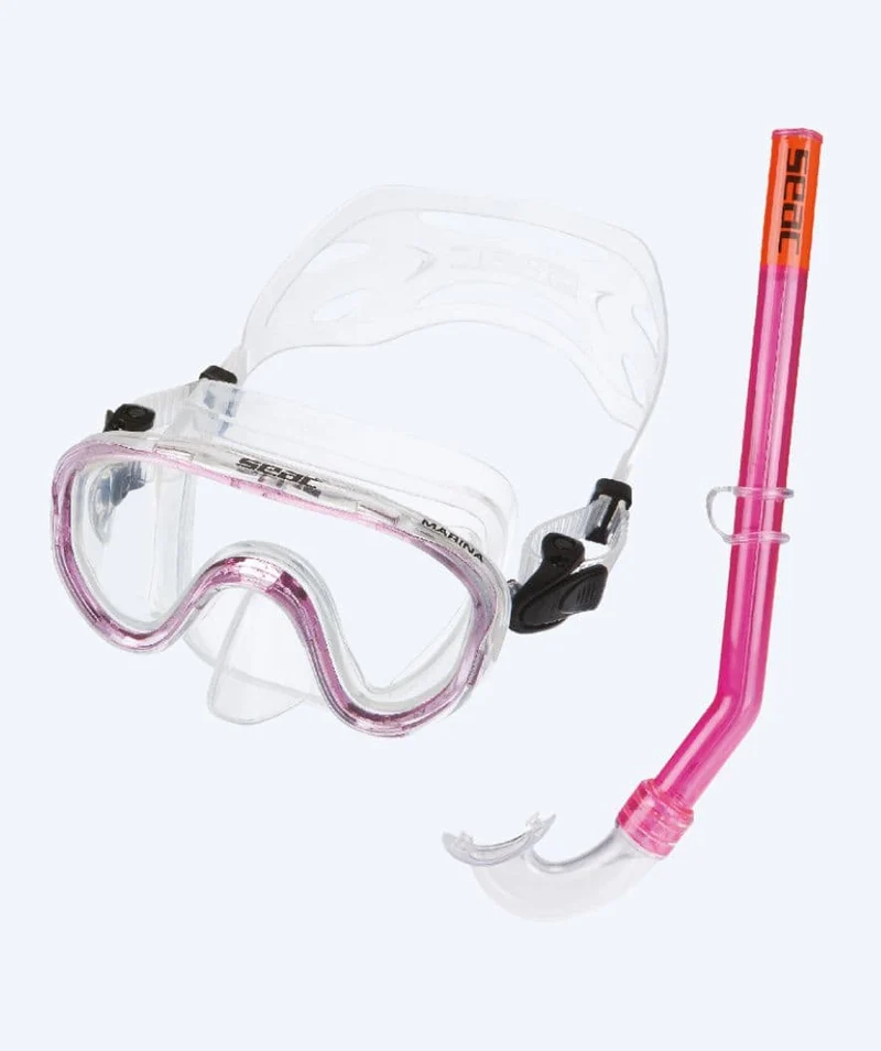 SEAC Combo Schnorchelset für Kinder (ab 3 Jahre) - Marina - Rosa