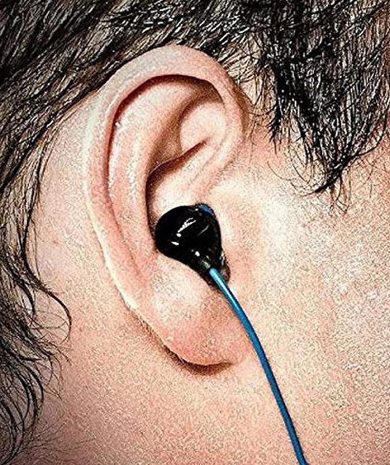 H2OAudio wasserdichte Kopfhörer - Surge S Plus - Lange Schnur - Blau