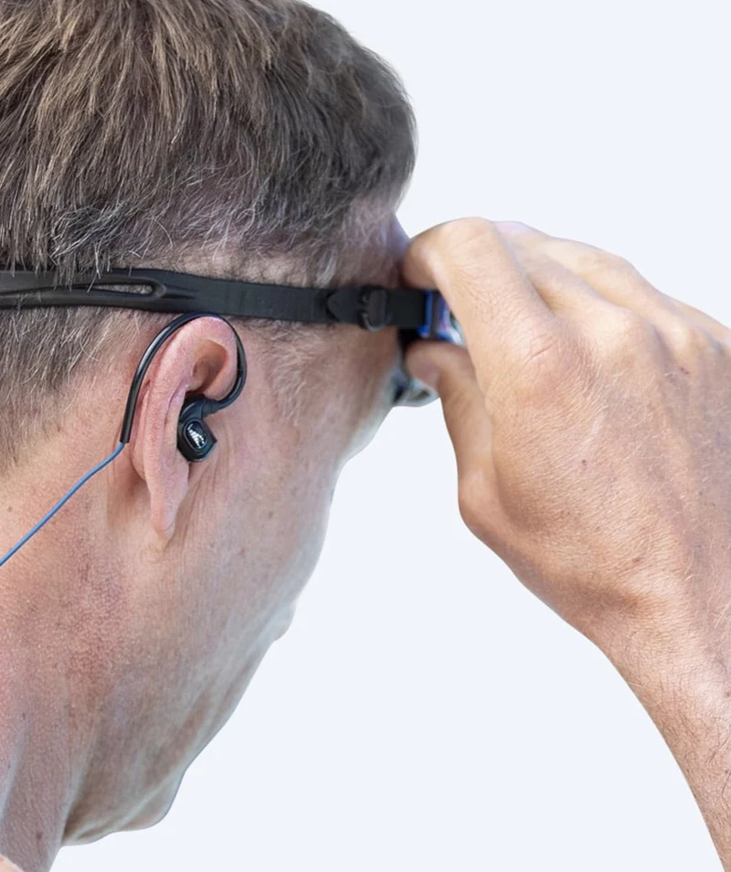 H2OAudio wasserdichte Kopfhörer - Surge SX10 Lange Schnur - Blau