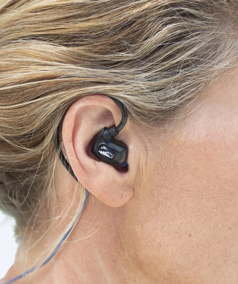 H2OAudio wasserdichte Kopfhörer - Surge SX10 Lange Schnur - Blau