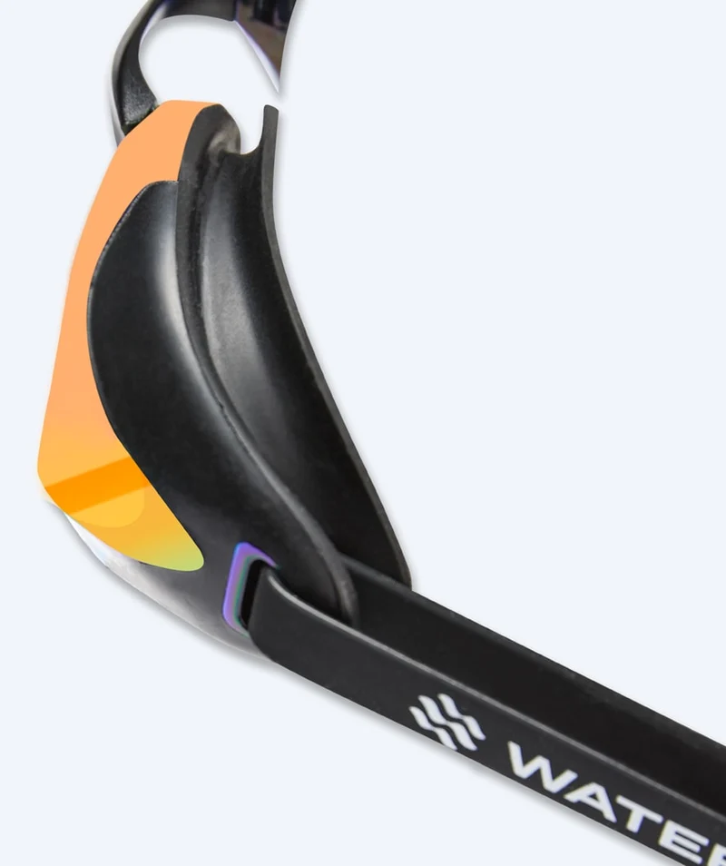 Watery Elite Schwimmbrillen - Poseidon Ultra Mirror - Schwarz/Gold