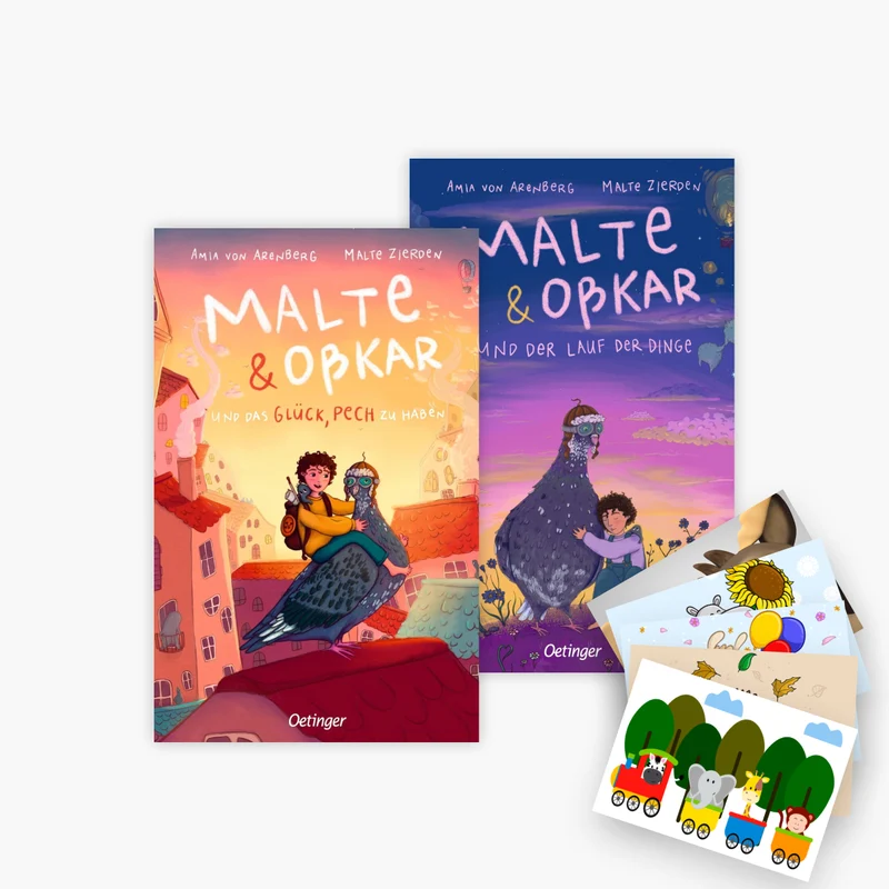Das Malte & Oßkar Buchset: 2 Bände plus 1 exklusives Postkartenset